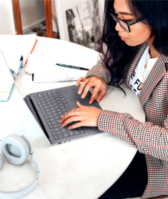 Girl working on computer info-3